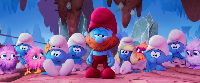 Undated film still handout from Smurfs. Pictured: Ken and fellow Smurfs . See PA Feature SHOWBIZ Film Smurfs. WARNING: This picture must only be used to accompany PA Feature SHOWBIZ Film Smurfs. PA Photo. Picture credit should read:Paramount Pictures. All Rights Reserved. NOTE TO EDITORS: This picture must only be used to accompany PA Feature SHOWBIZ Film Smurfs