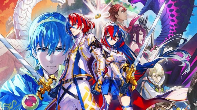 Fire Emblem Engage key art depicting main characters in dynamic poses