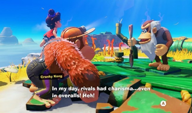 Cranky's reference to Mario in Donkey Kong Bananza