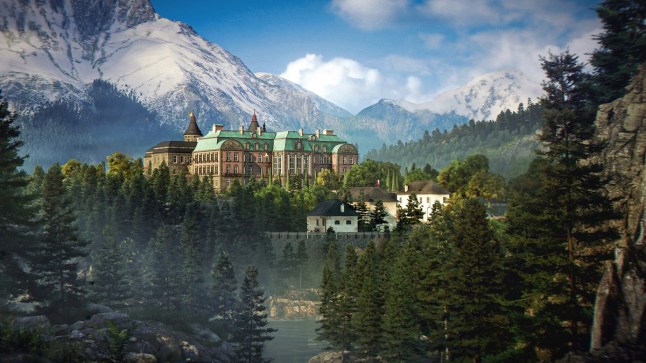 007 First Light trailer image of a European chateau